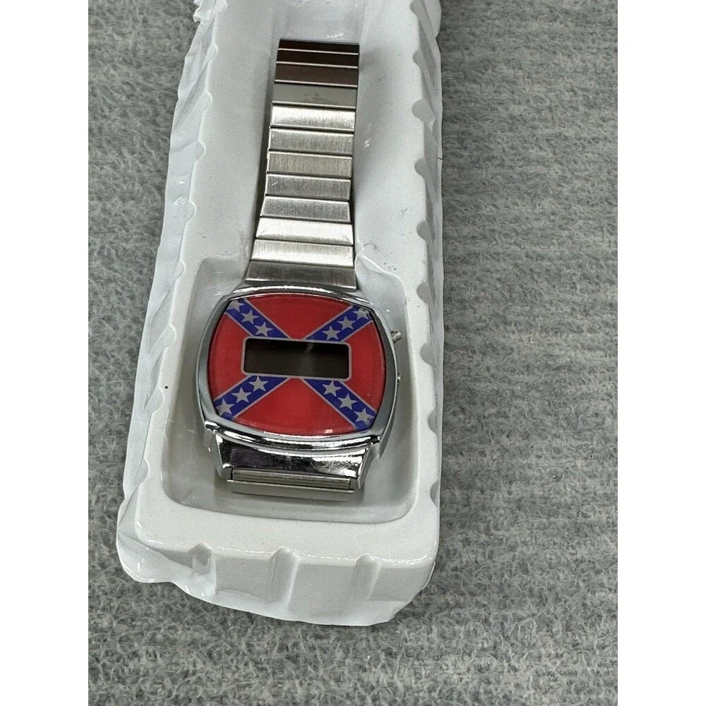 Vintage Silver Tone Dukles of Hazzard Advertising Digital Quartz Wristwatch